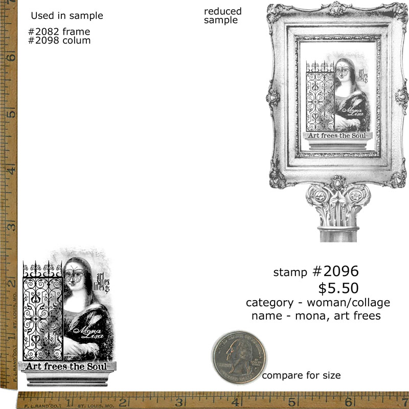 #2096 - Mona, Art Frees - Woman/Collage